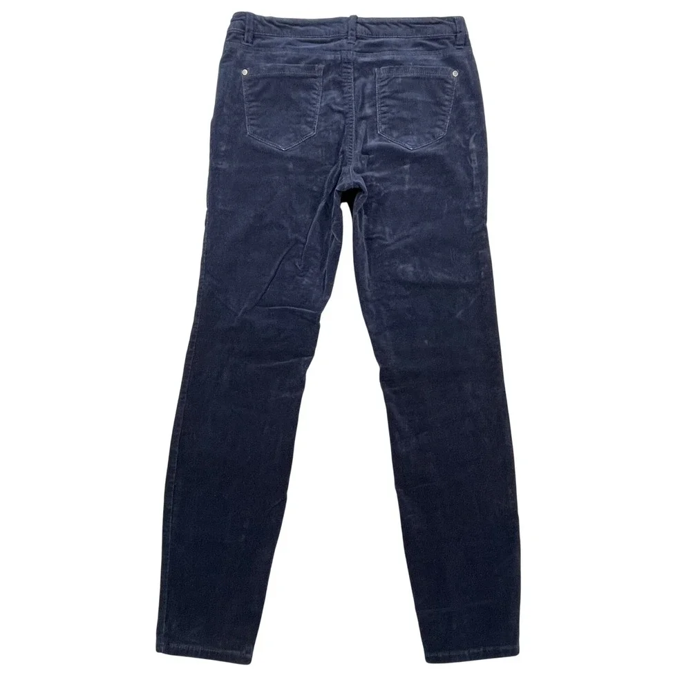 Buffalo Navy Icon Mid-Rise Slim & Sculpt Cord Skinny Pants Women 8